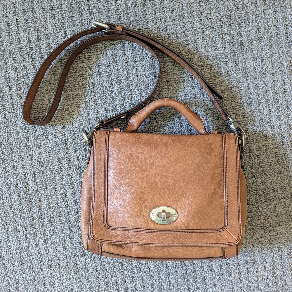 Fossil Brown Leather Handbag